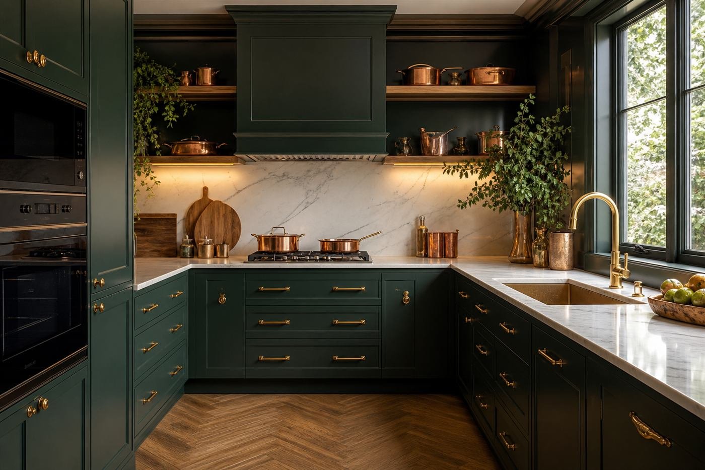 Warm Oak U-Shape Kitchen