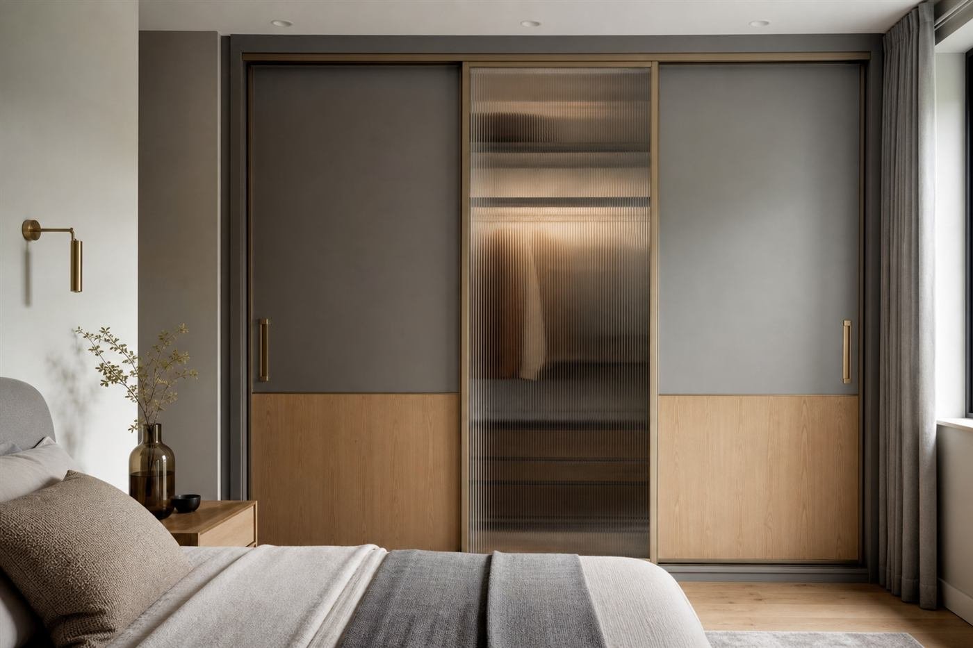 Mirror-Shutter Sliding Wardrobe