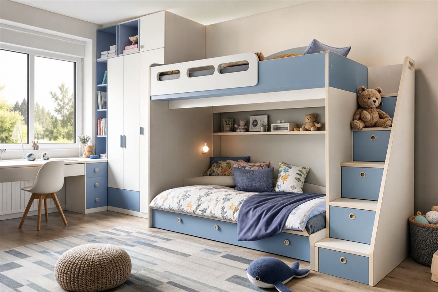 Kids Bedroom & Study Nook